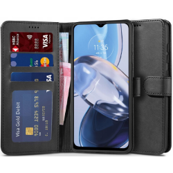 Tech-Protect Wallet - Θήκη Πορτοφόλι Motorola Moto E22 / E22i - Black (9490713927205)