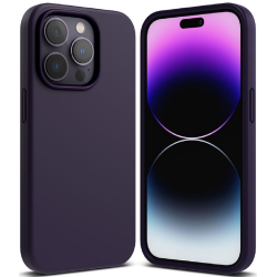 Ringke Silicone - Ανθεκτική Θήκη Σιλικόνης - Apple iPhone 14 Pro - Deep Purple (8809881268040)