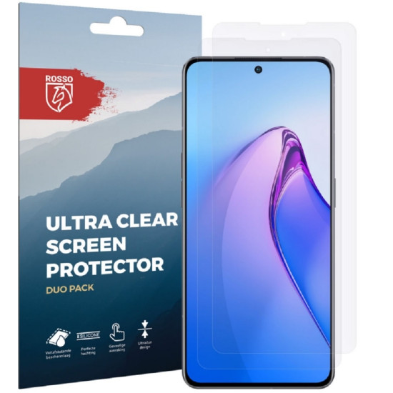Rosso Ultra Clear Screen Protector - Μεμβράνη Προστασίας Οθόνης - Oppo Reno8 Pro - 2 Τεμάχια (8719246375613)