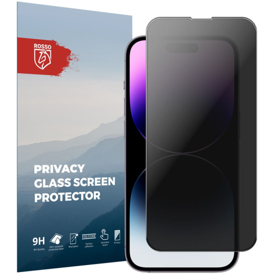 Rosso Tempered Glass Privacy - Αντιχαρακτικό Γυαλί Προστασίας Απορρήτου Οθόνης Apple iPhone 14 Pro (8719246376306)