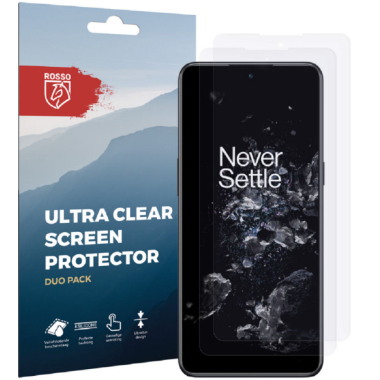 Rosso Ultra Clear Screen Protector - Μεμβράνη Προστασίας Οθόνης - OnePlus 10T - 2 Τεμάχια (8719246375590)