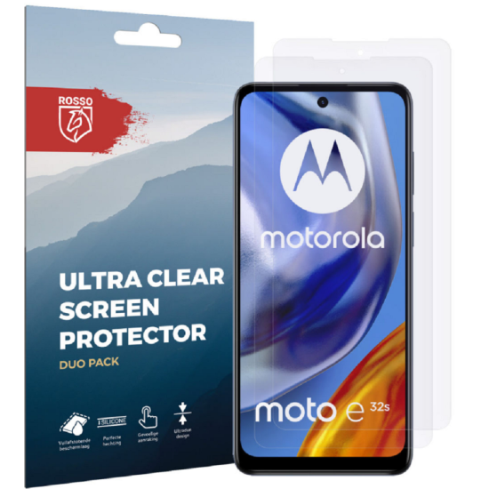 Rosso Ultra Clear Screen Protector - Μεμβράνη Προστασίας Οθόνης - Motorola Moto E32s- 2 Τεμάχια (8719246375668)