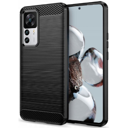 Tech-Protect Θήκη Σιλικόνης Carbon - Xiaomi 12T / 12T Pro - Black (9490713929490)