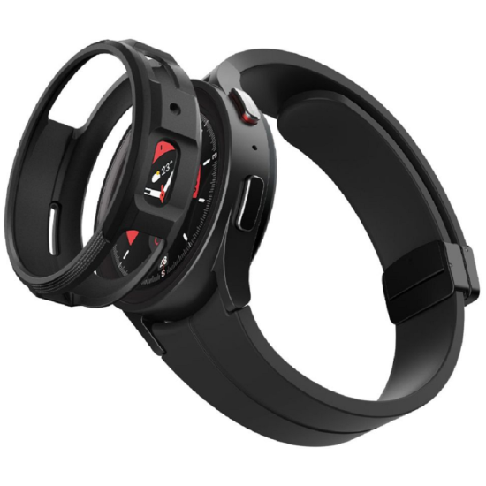 Spigen Liquid Air Θήκη Σιλικόνης - Samsung Galaxy Watch 5 Pro 45mm - Matte Black (ACS05185)
