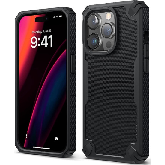 Elago Armor Case - Ανθεκτική Θήκη Σιλικόνης Apple iPhone 14 Pro - Black (ES14AM61PRO-BK)
