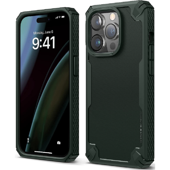 Elago Armor Case - Ανθεκτική Θήκη Σιλικόνης Apple iPhone 14 Pro - Dark Green (ES14AM61PRO-DGR)