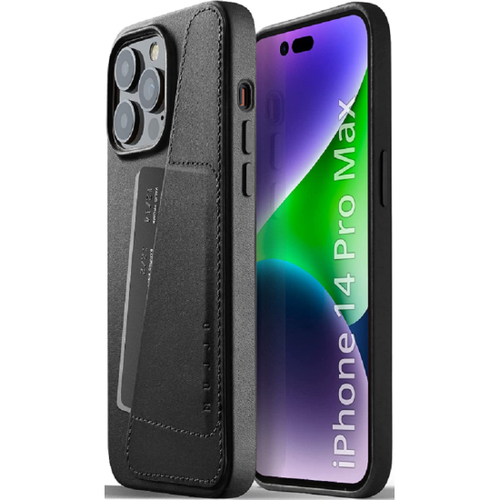 MUJJO Full Leather Wallet Case - Δερμάτινη Θήκη-Πορτοφόλι Apple iPhone 14 Pro Max - Black (MUJJO-CL-030-BK)