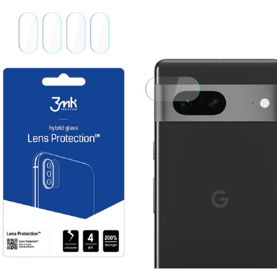 3MK Hybrid Glass Camera Protector - Αντιχαρακτικό Υβριδικό Προστατευτικό Γυαλί για Φακό Κάμερας Google Pixel 7 - 4 Τεμάχια (5903108495912)