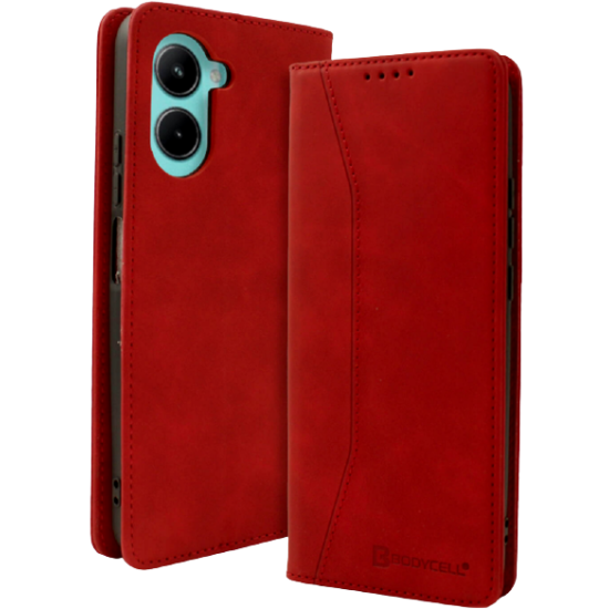 Bodycell Θήκη - Πορτοφόλι Realme C33 - Red (5206015016233)