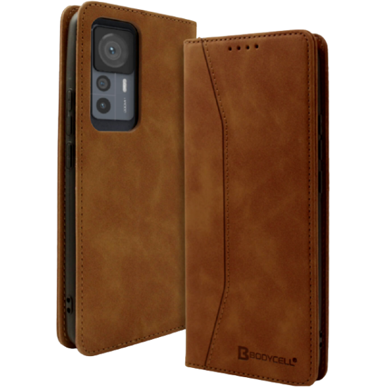 Bodycell Θήκη - Πορτοφόλι Xiaomi 12T / 12T Pro - Brown (5206015018909)