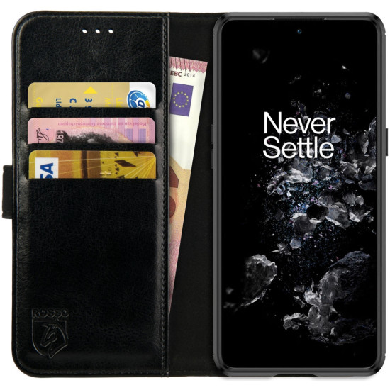 Rosso Element PU Θήκη Πορτοφόλι OnePlus 10T - Black (8719246375705)