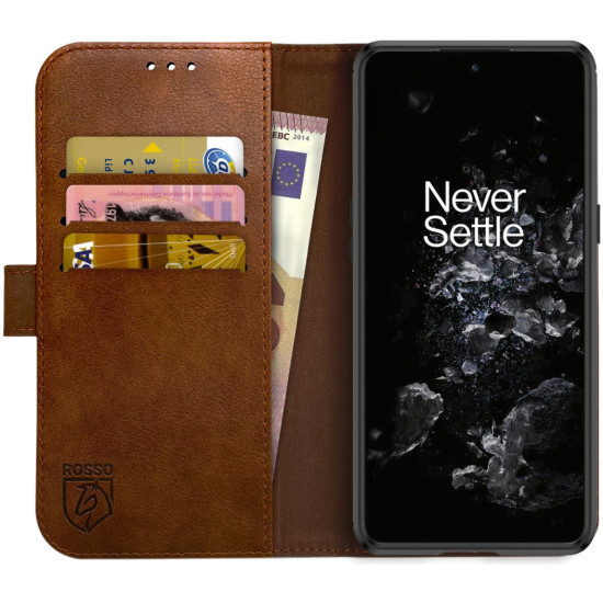 Rosso Element PU Θήκη Πορτοφόλι OnePlus 10T - Brown (8719246375774)