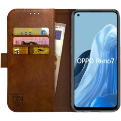 Rosso Element PU Θήκη Πορτοφόλι Oppo Reno7 - Brown (8719246375804)