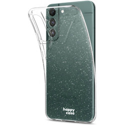 HappyCase Διάφανη Θήκη Σιλικόνης Samsung Galaxy S22 5G - Glitter Print (8719246352652)