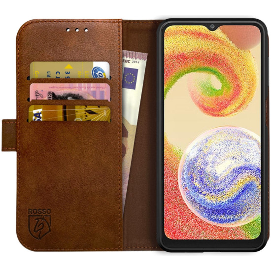 Rosso Element PU Θήκη Πορτοφόλι Samsung Galaxy A04 - Brown (8719246376962)