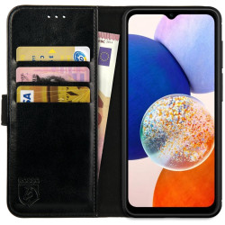 Rosso Element PU Θήκη Πορτοφόλι Samsung Galaxy A14 - Black (8719246376825)