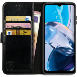 Rosso Element PU Θήκη Πορτοφόλι Motorola Moto E22 / E22i - Black (8719246376870)