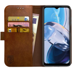Rosso Element PU Θήκη Πορτοφόλι Motorola Moto E22 / E22i - Brown (8719246376986)