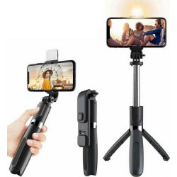 Tech-Protect L02S - Ασύρματο Bluetooth Selfie Stick και Τρίποδο με Τηλεχειριστήριο - Black (9490713937099)