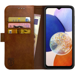 Rosso Element PU Θήκη Πορτοφόλι Samsung Galaxy A14 - Brown (8719246376931)
