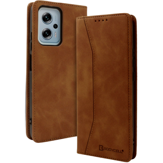 Bodycell Θήκη - Πορτοφόλι Xiaomi Poco X4 GT - Brown (5206015004353)