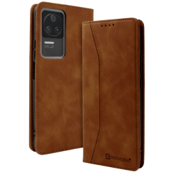 Bodycell Θήκη - Πορτοφόλι Xiaomi Poco F4 - Brown (5206015000089)