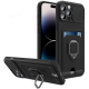 Bodycell Multifunction - Ανθεκτική Θήκη Apple iPhone 14 Pro με Λουράκι Λαιμού / Κάλυμμα Κάμερας / Ring Holder / Υποδοχή Κάρτας - Black (5206015016370)