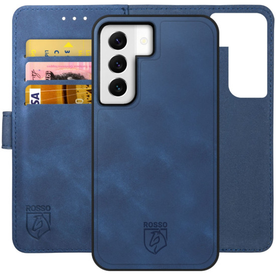 Rosso Element 2 in 1 - PU Θήκη Πορτοφόλι Samsung Galaxy S22 5G - Blue (8719246344695)