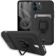 Bodycell Multifunction - Ανθεκτική Θήκη Apple iPhone 11 Pro Max με Λουράκι Λαιμού / Κάλυμμα Κάμερας / Ring Holder / Υποδοχή Κάρτας - Black (5206015003288)