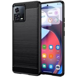 Techsuit Carbon Silicone - Θήκη Σιλικόνης Motorola Edge 30 Fusion - Black (5949419015821)