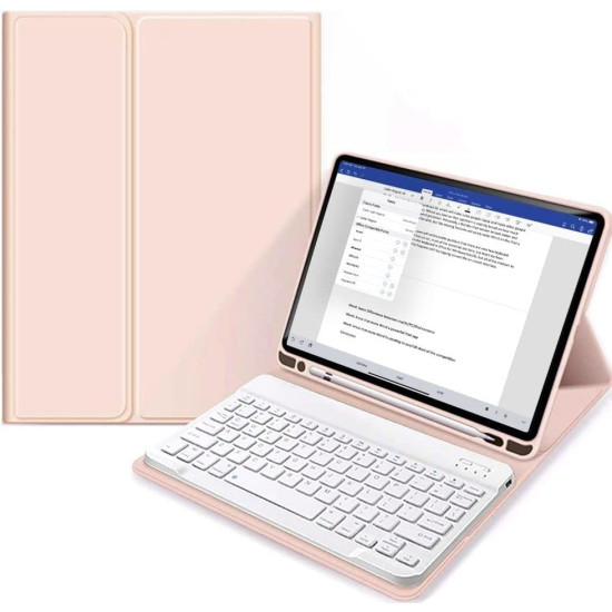 Tech-Protect SC Pen Smartcase Θήκη με Υποδοχή Apple Pencil και Πληκτρολόγιο Bluetooth - Apple iPad (A16) 11th Gen. 2025 11" / 10th Gen. 2022 10.9" - Pink (9490713927663)
