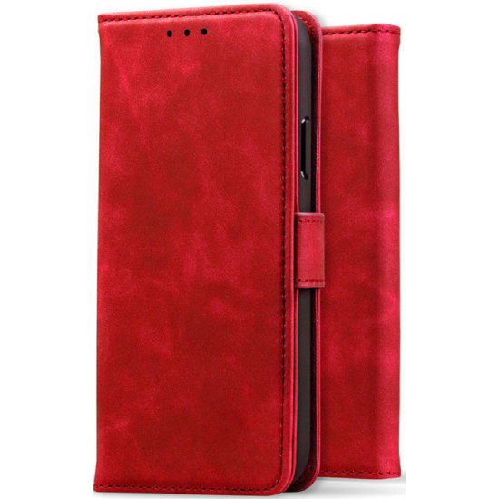 Rosso Element PU Θήκη Πορτοφόλι Samsung Galaxy S23 Ultra - Red (8719246377099)