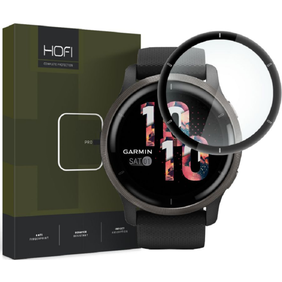 Hofi Premium Pro+ Hybrid Tempered Glass - Garmin Venu 2 40mm - Black (9490713931066)