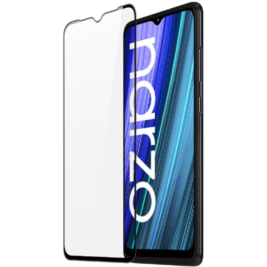 DuxDucis Tempered Glass - FullFace Αντιχαρακτικό Προστατευτικό Γυαλί Οθόνης Realme Narzo 50A - Black (6934913041154)