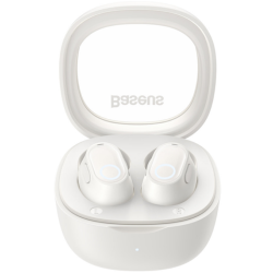 Baseus TWS Bowie WM02 - Ασύρματα Ακουστικά Bluetooth Με Θήκη Φόρτισης - White / Creamy (NGTW180002)