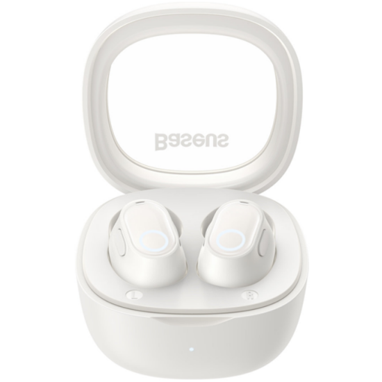Baseus TWS Bowie WM02 - Ασύρματα Ακουστικά Bluetooth Με Θήκη Φόρτισης - White / Creamy (NGTW180002)
