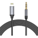 Tech-Protect Ultraboost Cable - Καλώδιο Lightning (Male) σε Καλώδιο Ήχου AUX Mini Jack 3.5mm (Male) - 100cm - Black (9490713929087)