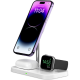 Tech-Protect A22 3 in 1 Wireless Charging Station - Βάση Ασύρματης Φόρτισης MagSafe για iPhone 16 / 15 / 14 / 13 / 12 / Airpods / Apple Watch - 15W - White (9490713930977)