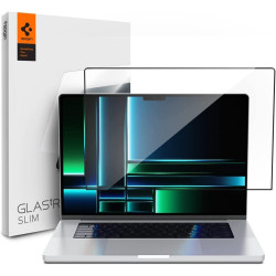 Spigen GLAS.tR Slim - Αντιχαρακτικό Fullface Γυάλινο Tempered Glass Οθόνης - Apple MacBook Pro 14" M1-M5 / M5 Pro / M5 Pro Max 2026 - 2021 - Black (AGL04234)