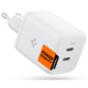 Spigen PE2106EU ArcStation Pro GaN 652 - Ταχυφορτιστής Ταξιδιού / Τοίχου με 2 x Type-C - 65W - White - 2 Έτη Εγγύηση (ACH03720)