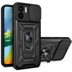 Bodycell Armor Slide - Ανθεκτική Θήκη Xiaomi Redmi A1 / A2 με Κάλυμμα για την Κάμερα & Μεταλλικό Ring Holder - Black (5206015018930)