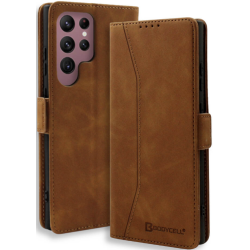 Bodycell Θήκη - Πορτοφόλι Samsung Galaxy S23 Ultra - Brown (5206015019821)