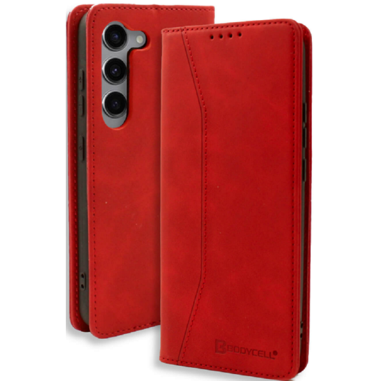 Bodycell Θήκη - Πορτοφόλι Samsung Galaxy S23 - Red (5206015019760)