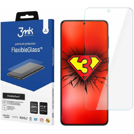 3MK Premium Flexible Glass - Αντιχαρακτικό Υβριδικό Προστατευτικό Γυαλί Οθόνης - Samsung Galaxy S23 - 0.3mm (5903108512473)