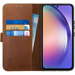 Rosso Deluxe Δερμάτινη Θήκη Πορτοφόλι Samsung Galaxy A54 - Brown (8719246378676)