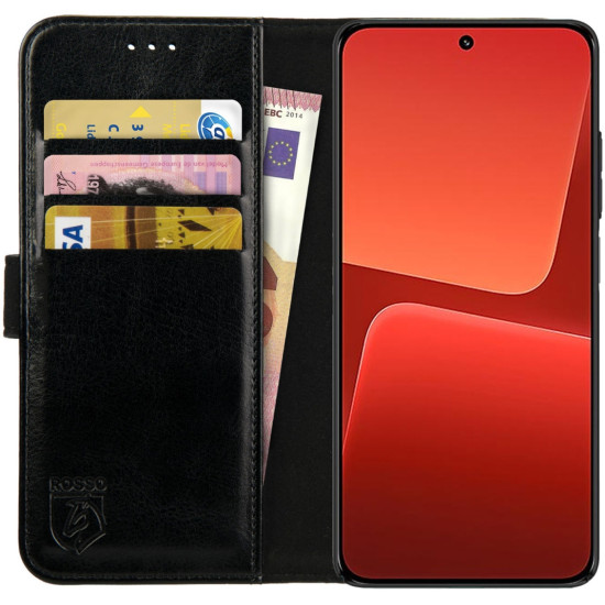 Rosso Element PU Θήκη Πορτοφόλι Xiaomi 13 - Black (8719246381652)