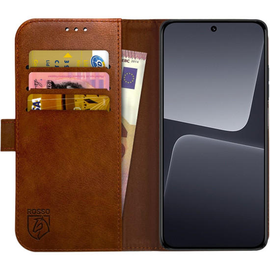 Rosso Element PU Θήκη Πορτοφόλι Xiaomi 13 Pro - Brown (8719246381713)
