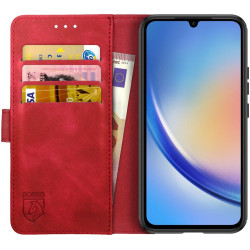Rosso Element PU Θήκη Πορτοφόλι Samsung Galaxy A34 - Red (8719246377112)
