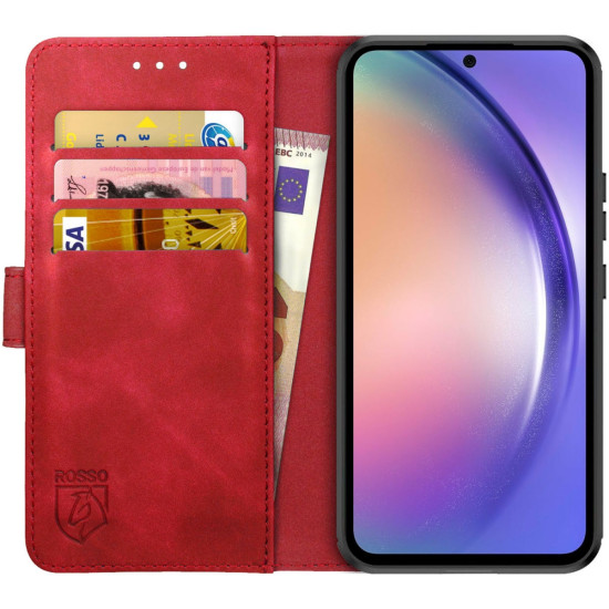 Rosso Element PU Θήκη Πορτοφόλι Samsung Galaxy A54 - Red (8719246377129)