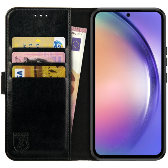 Rosso Element PU Θήκη Πορτοφόλι Samsung Galaxy A54 - Black (8719246376849)
